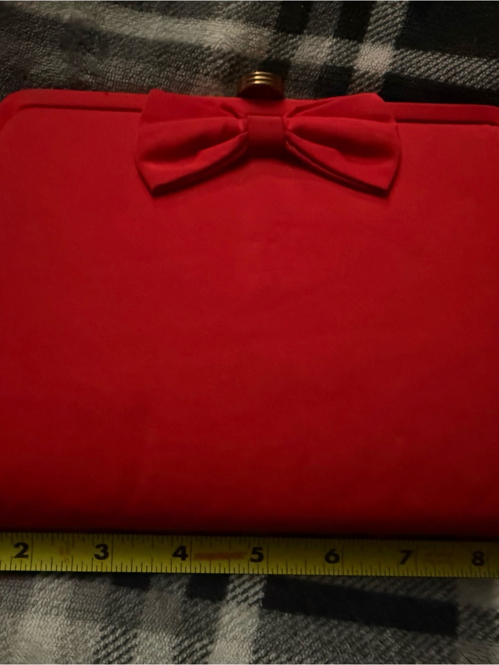 Red Bow Accent Clutch